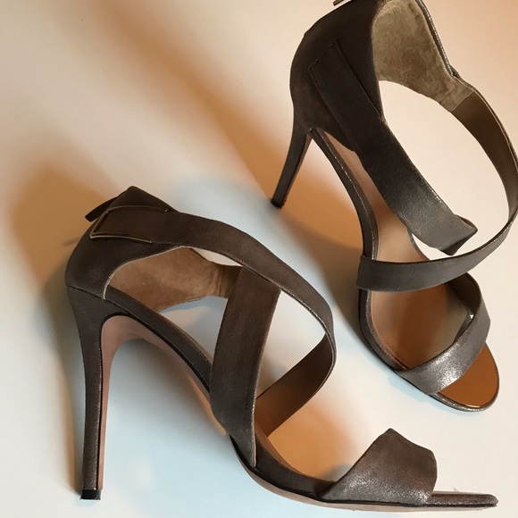 Coach Halsey leather bronze-grey 4” heels sz 10 - Picture 5 of 6